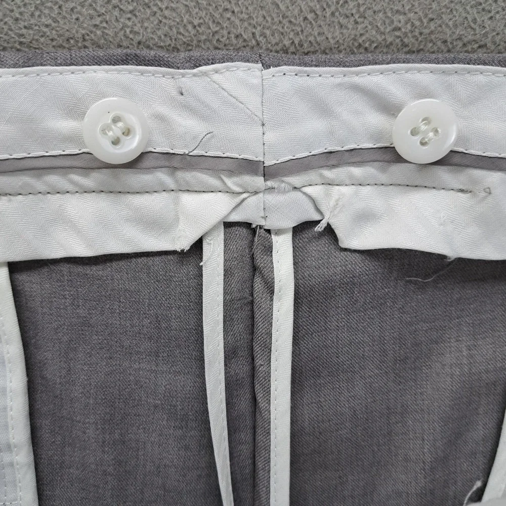 Alain Dupetit Mens 2 Piece Suit Gray Double Breasted 46R Jacket Pants 42x28
